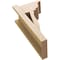Ekena Millwork 8-in W x 12-in D x 24-in H Funston Trad Rough Cedar Woodgrain TimberThane Outlooker, Primed Tan OUTUR080X12X24FST04RCPR - alternate 6
